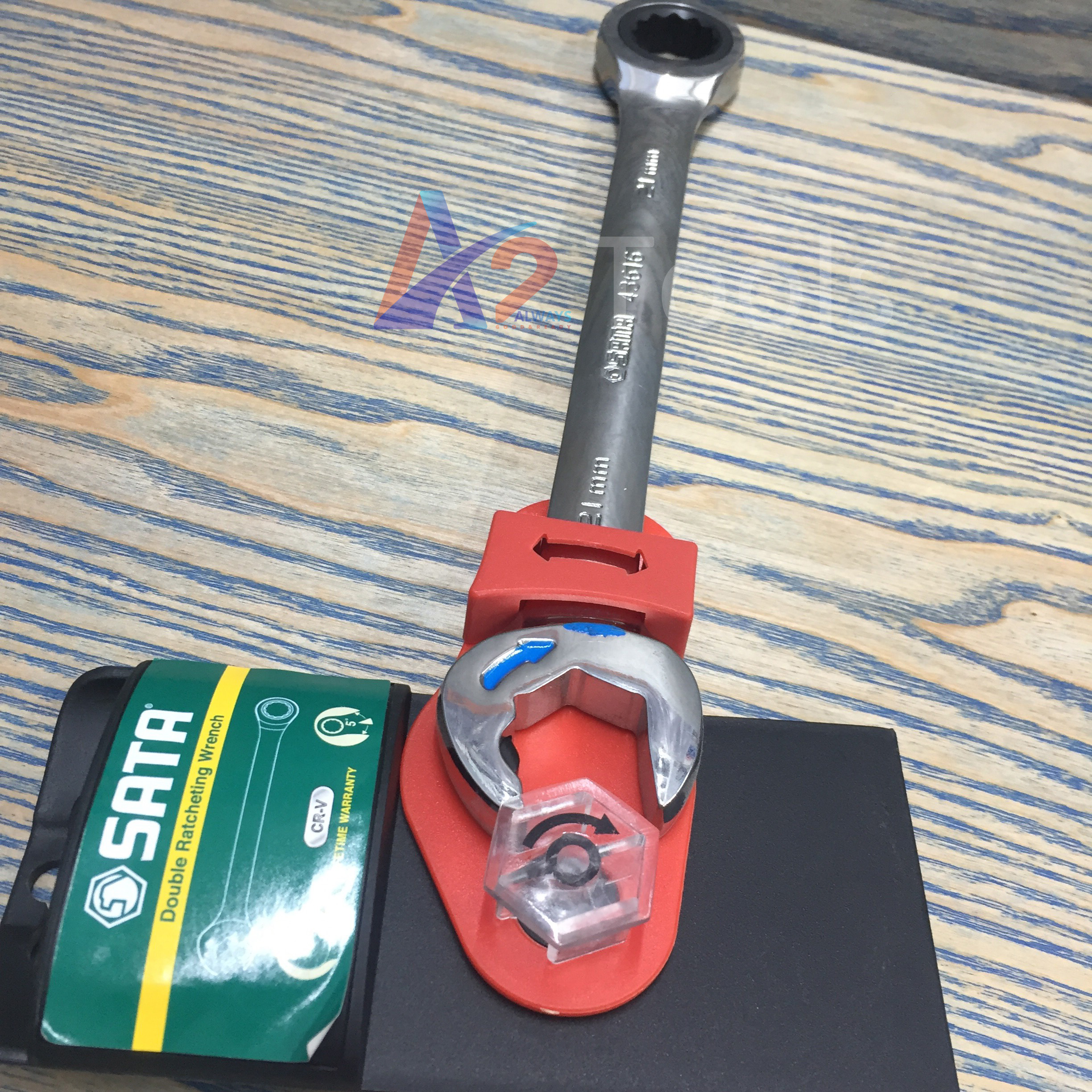 Cờ lê vòng miệng tự động 21mm Sata 43616