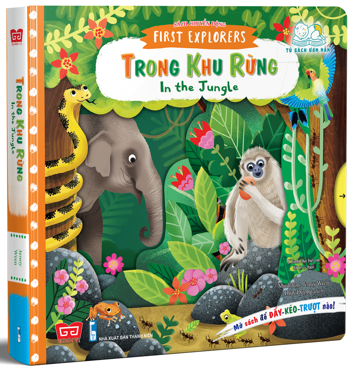 Fahasa - sách chuyển động - first explorers - in the jungle - trong khu rừng
