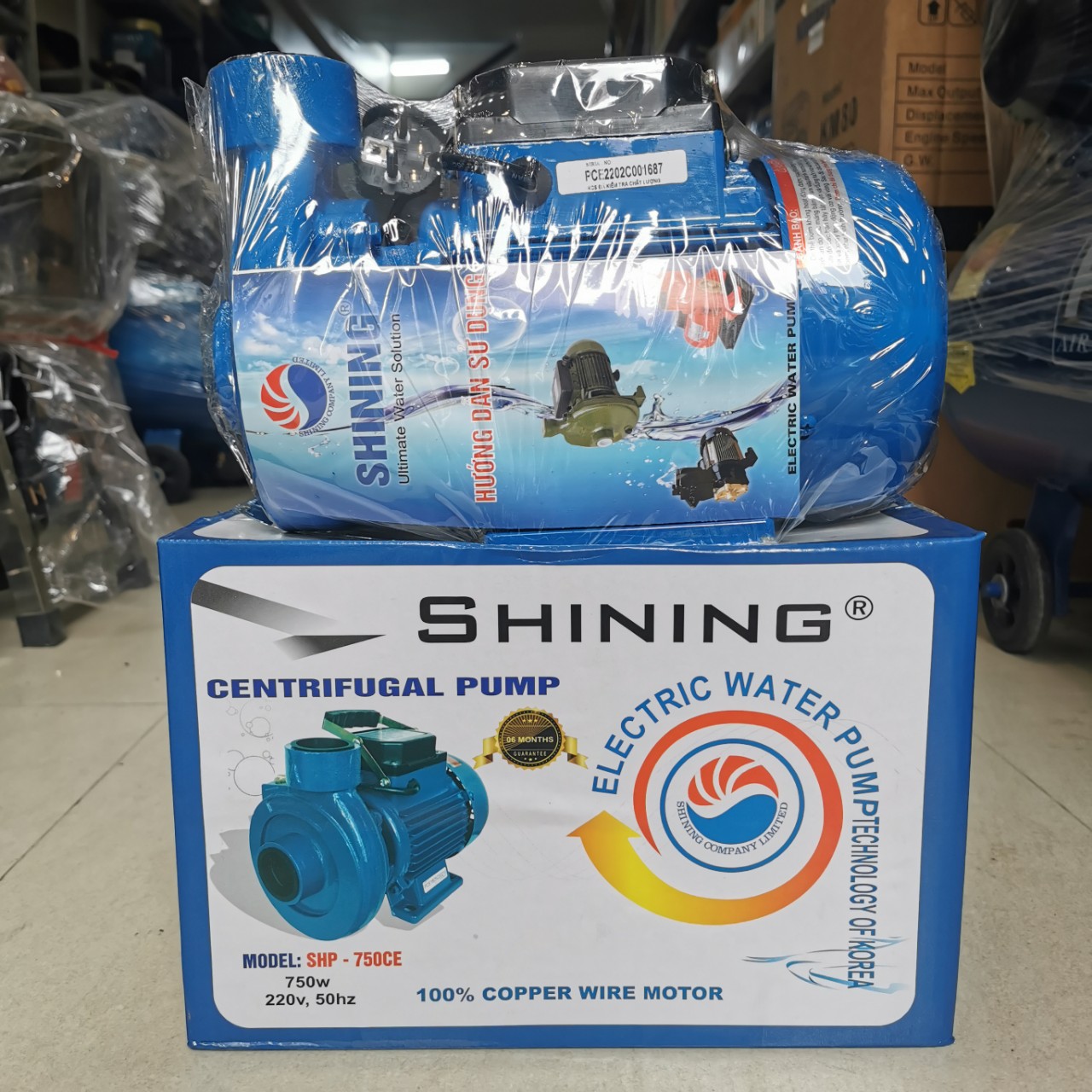 Máy Bơm Nước Ly Tâm Cá Sấu SHINING 370W 750W Hàng Dây Đồng