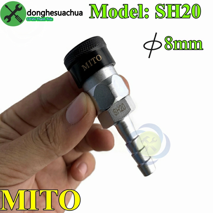 [HCM]Đầu nối hơi 8mm Mito SH20 5/16 Hose (đầu cái)