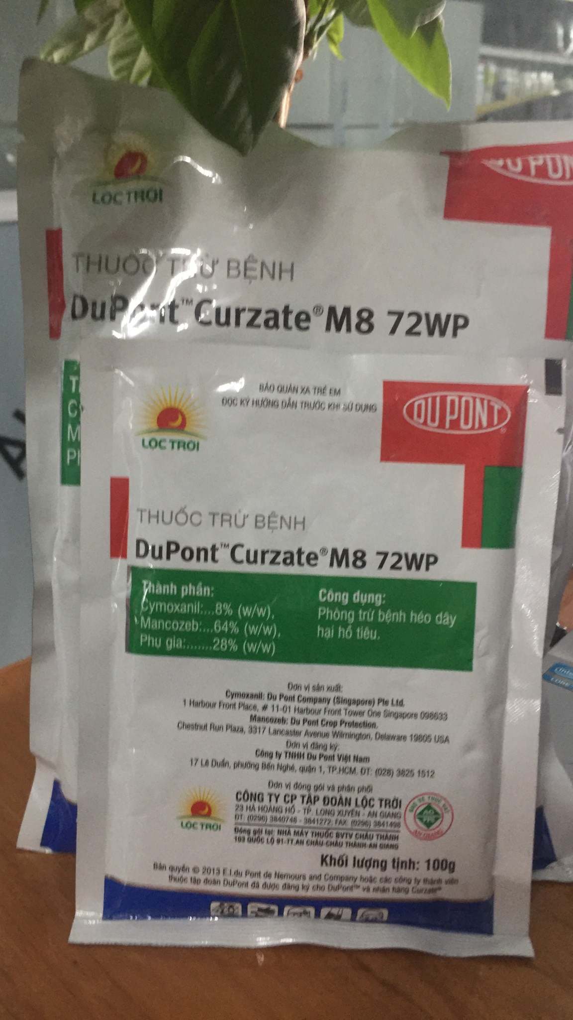 THUỐC TRỪ BỆNH CURZATE M8 72WP 100G