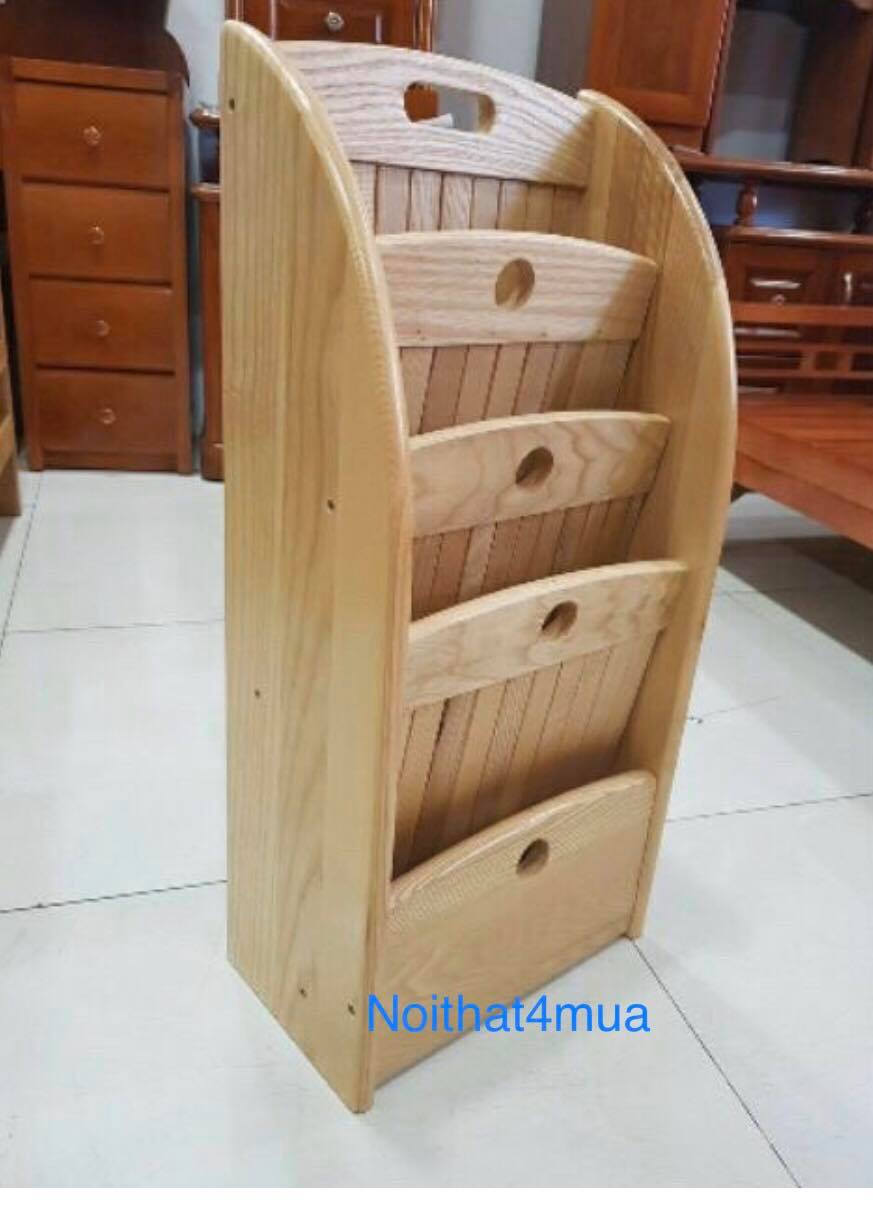 KỆ ĐỂ SÁCH BÁO , TẠP CHÍ GỖ CAO SU