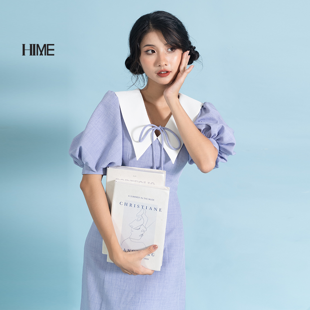 Váy HIME thiết kế midi tay bồng H010