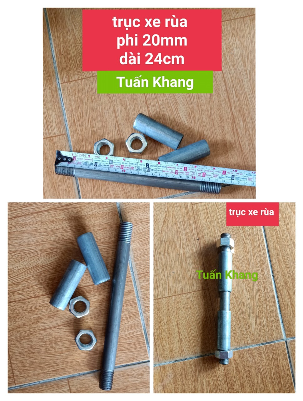 Trục xe rùa, cốt xe rùa 20mm
