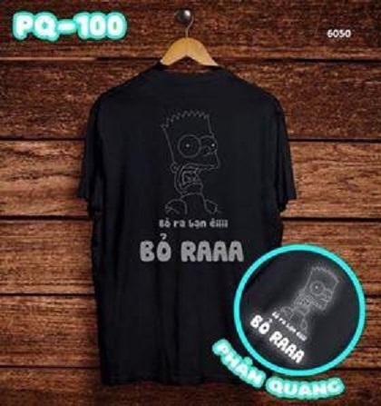Áo phông phản quang in chữ bỏ ra Chất tici HT5390