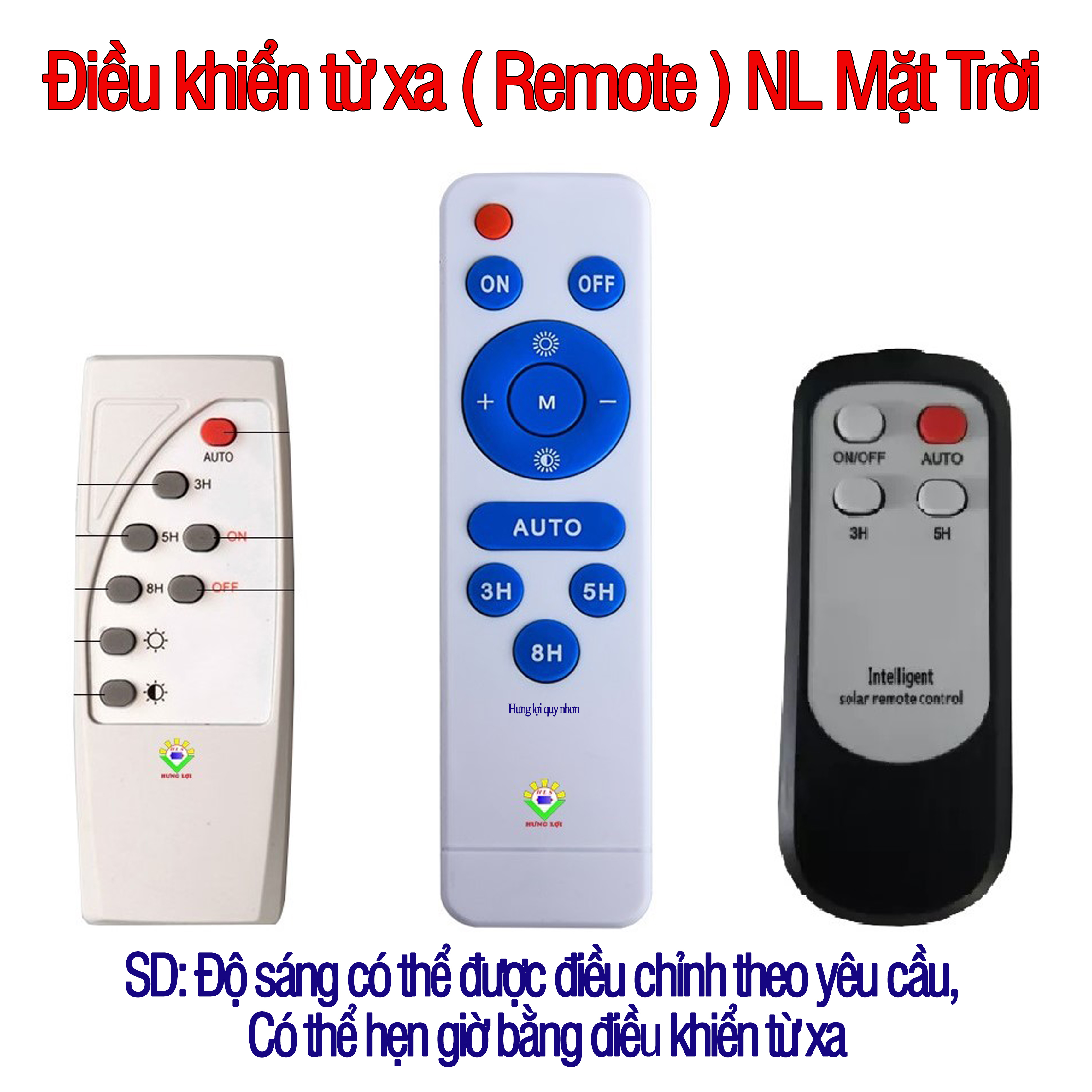 Điều khiển từ xa ( Remote ) năng lượng mặt trời (đèn JINDIAN)
