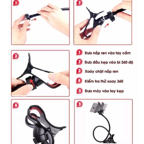[HCM]Đế kẹp điện thoại đuôi khỉ Bx Electronics (Xanh dương nhạt)
