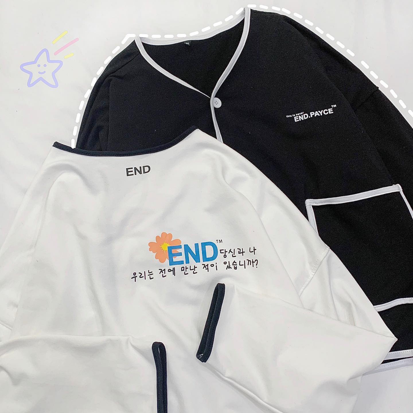 [YoloBoutique] ÁO KHOÁC ULZZANG END.PAYCE (ĐEN, TRẮNG)