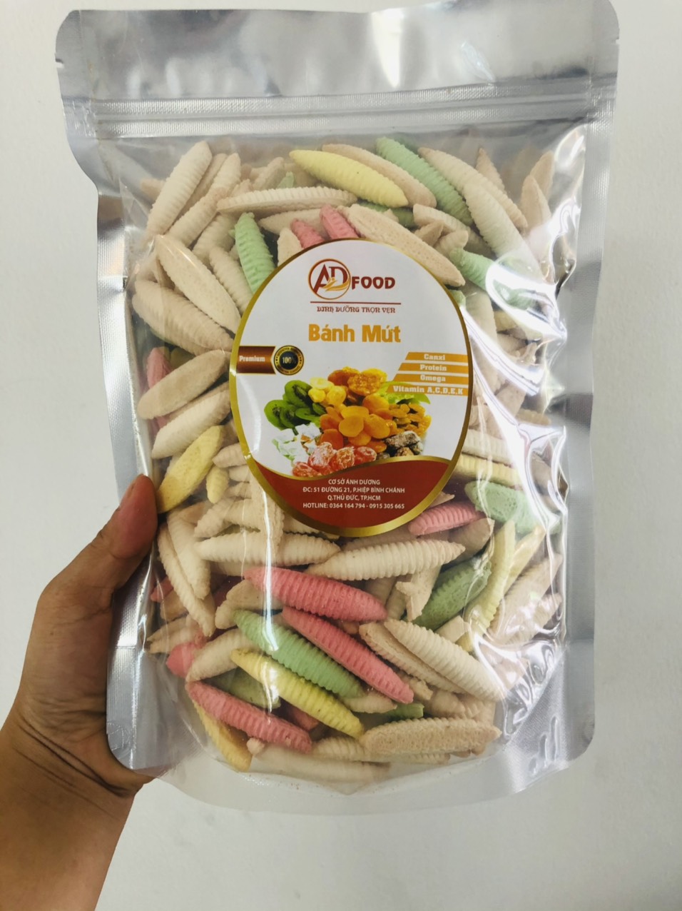 500g bánh đuông dừa mix đủ vị