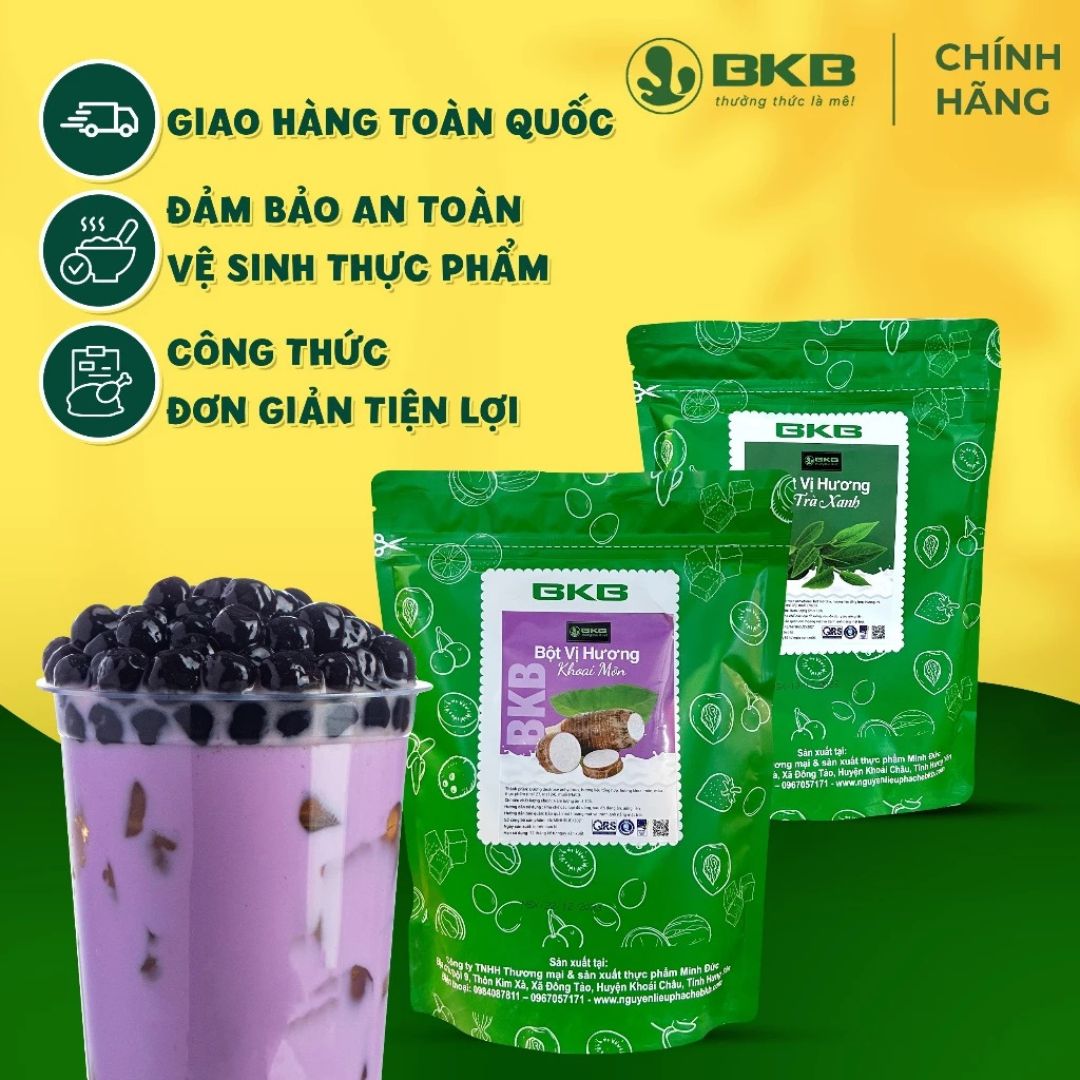 Bột Vị Pha Trà Sữa BKB 200g – Hương Vị Tự Nhiên, Hòa Tan Hoàn Toàn Trong Nước Lạnh (Tách từ túi 1kg)