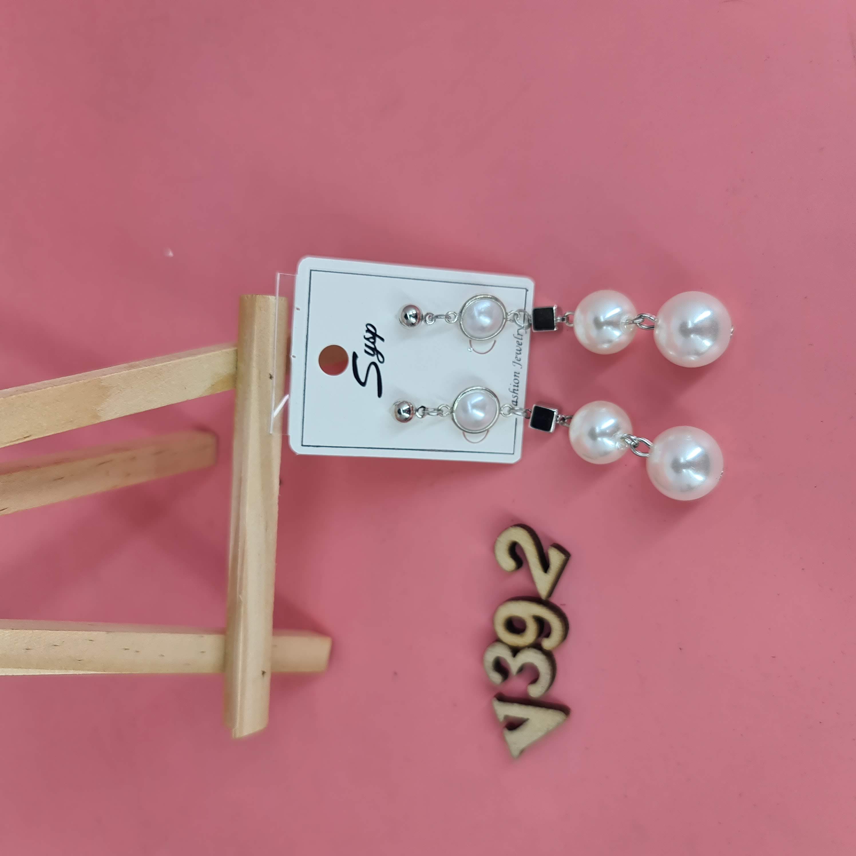 Bông tai ngọc trai nhân tạo nhiều tầng - B1048 + MB032