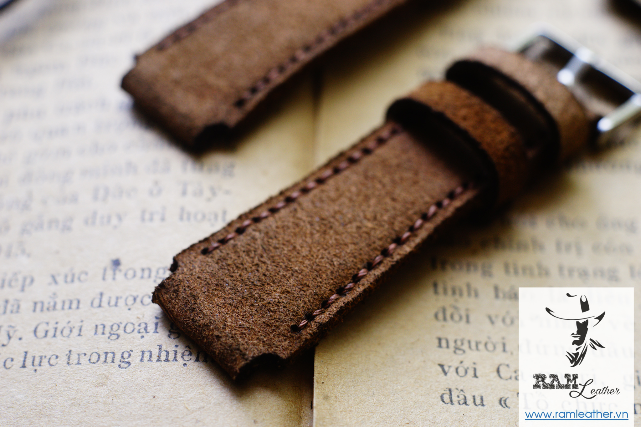 Dây Da Đồng Hồ Da Bò Bản Bền Đẹp RAM Leather Classic Ca.si.o AE 1200 / Sei.ko5 Chính Hãng RAM Leather
