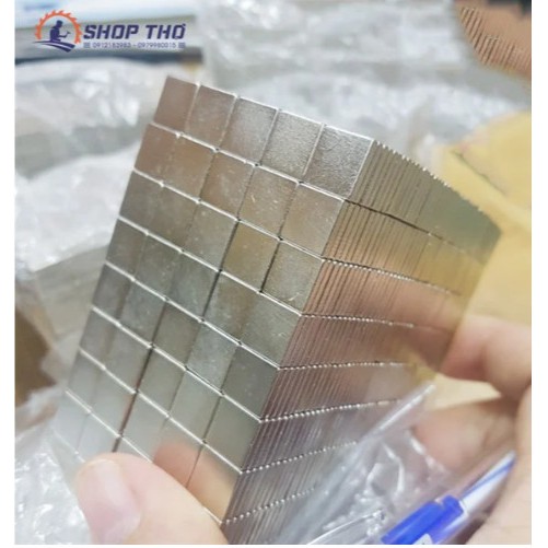 Nam Châm Vuông Mỏng 10X10X2Mm (30 Viên )