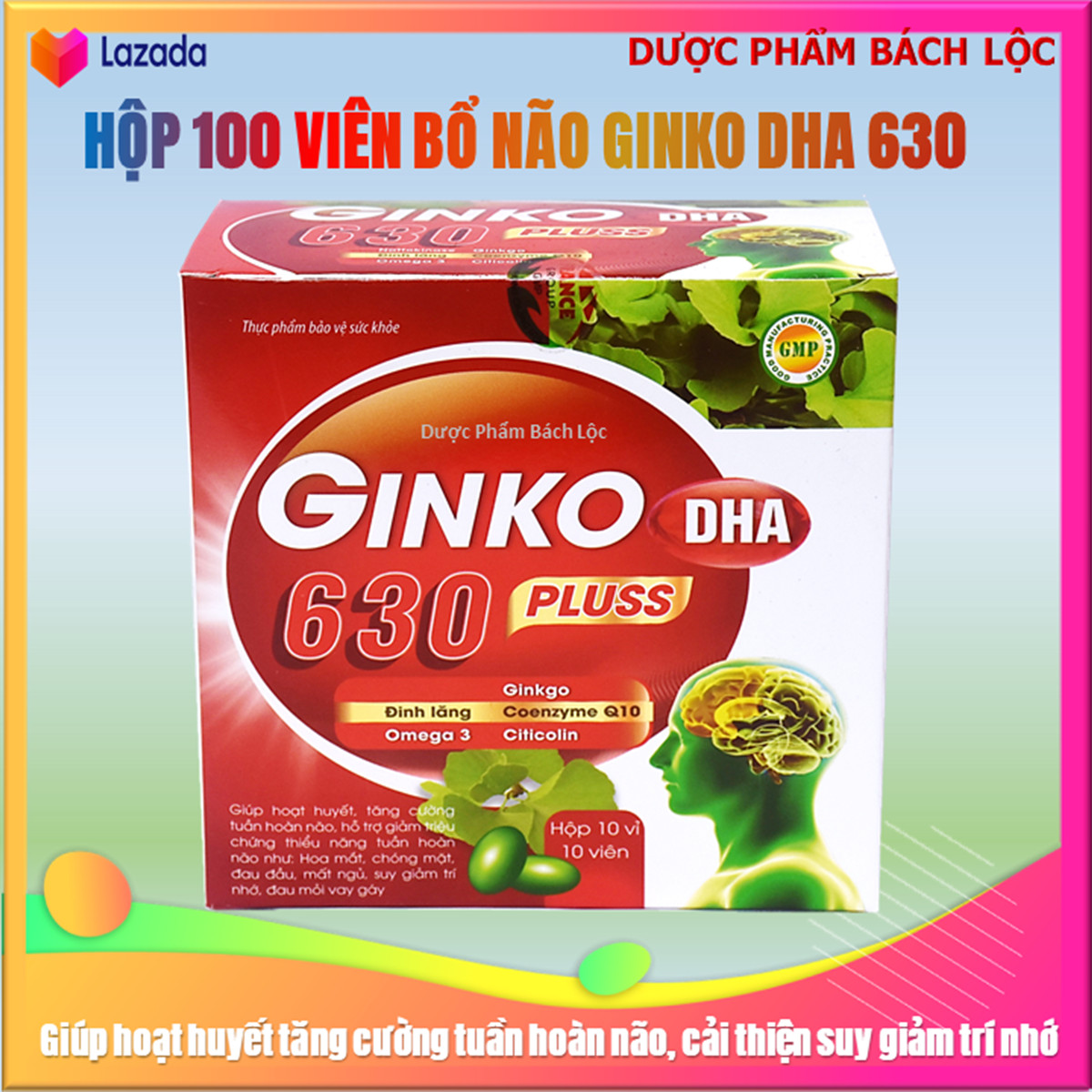VIên uống bổ não Ginko DHA 630 pluss - France Group