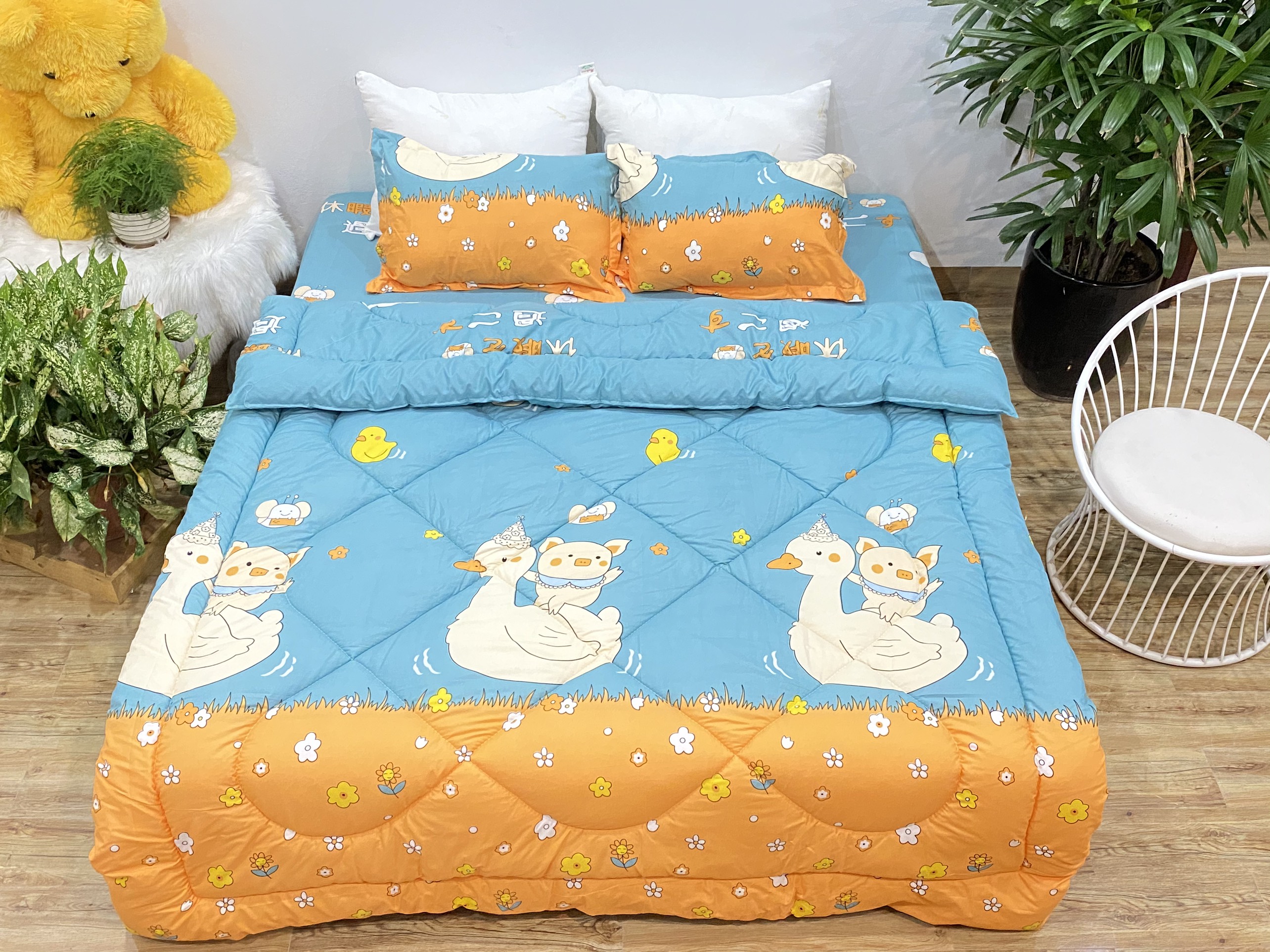 Set Ga Gối Mẫu Vịt Lợn P35