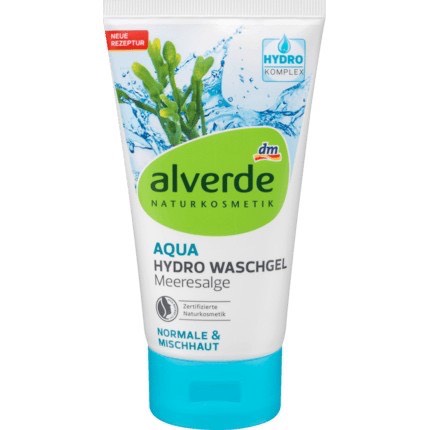 Sữa rửa mặt alverde aqua dạng gel 150ml - đức