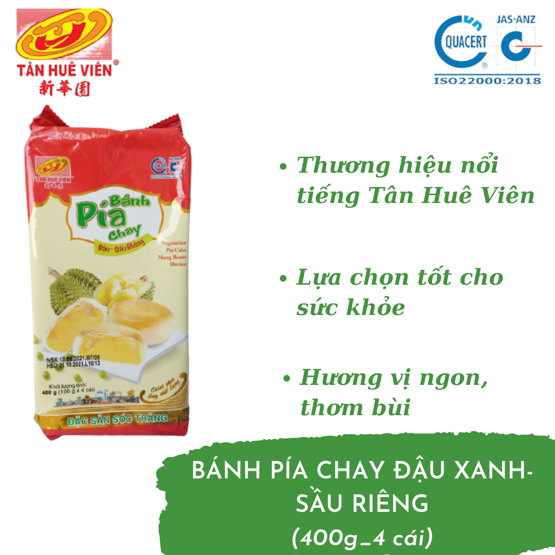 Bánh pía chay đậu xanh-sầu riêng
