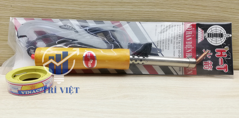 [HCM]Mỏ Hàn Chì Hỏa Tiễn 60W Cán Gỗ + Tặng Chì Hàn