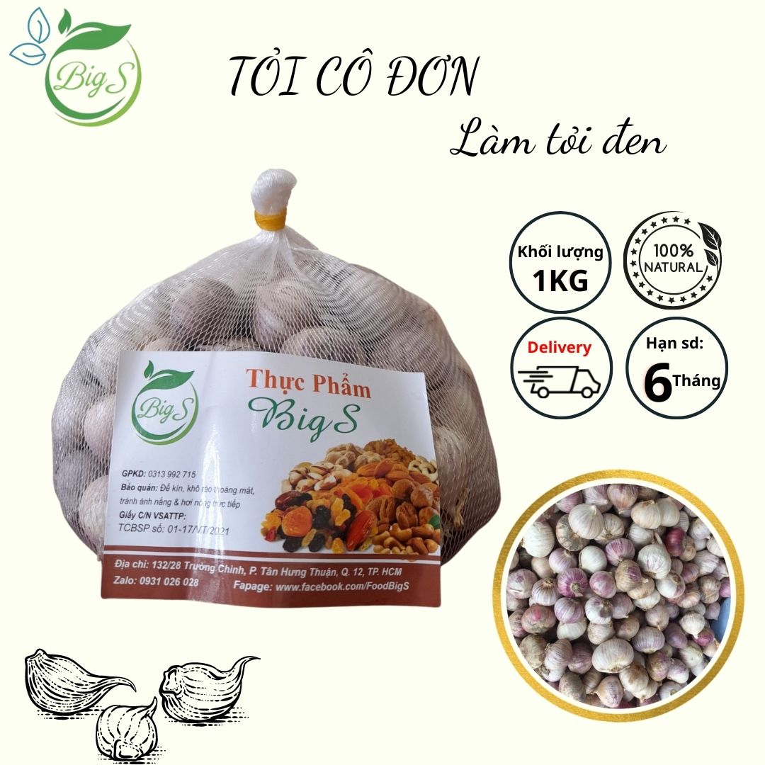 Combo 1kg tỏi cô đơn loại làm tỏi đen bigs