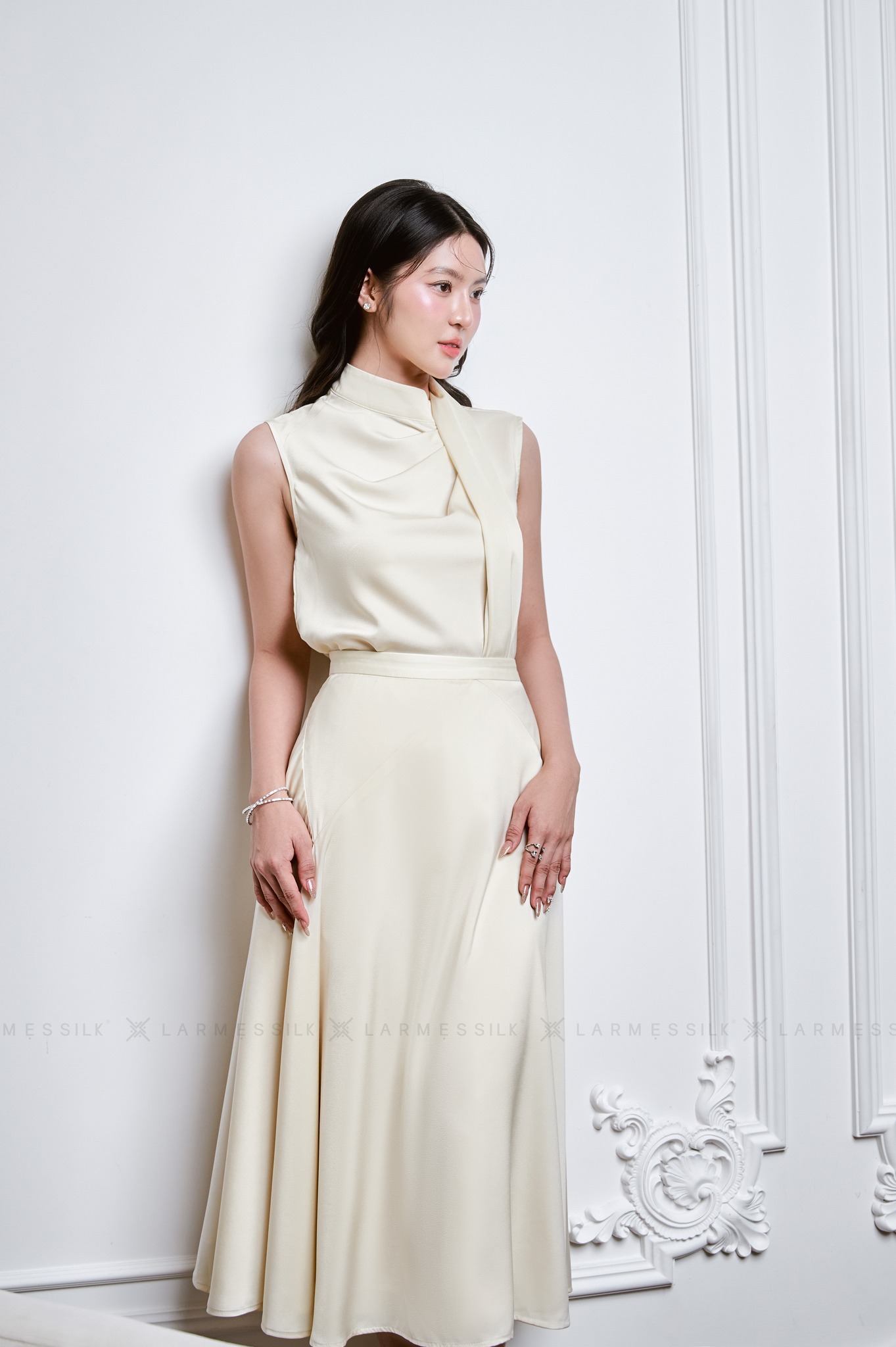 Larmes - Áo lụa Tanisha và chân váy lụa Tanisha