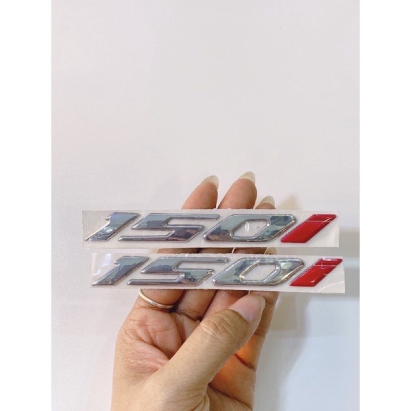 Cặp tem nổi số 125i - 150i trắng đỏ wave thái, click 125 150, vario 125 150 2016 2017 2018 2019 2020 ...