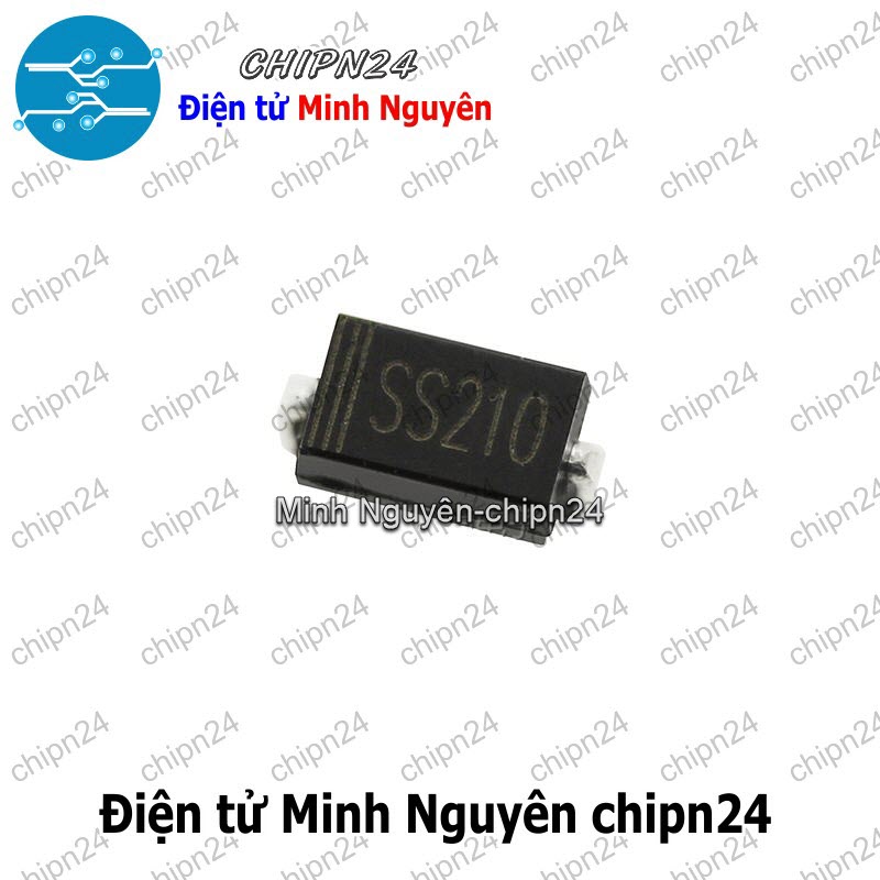 [10 con] (G7) Diode Dán SS210 SMA 2A 100V (SMD) (4.3x2.6mm) (Diode xung) - HH004095