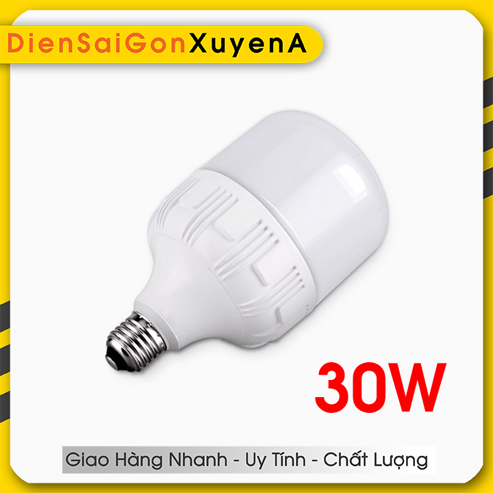 Bóng đèn Led Bulb trụ 30W - 20W ánh sáng trắng, tiết kiệm điện