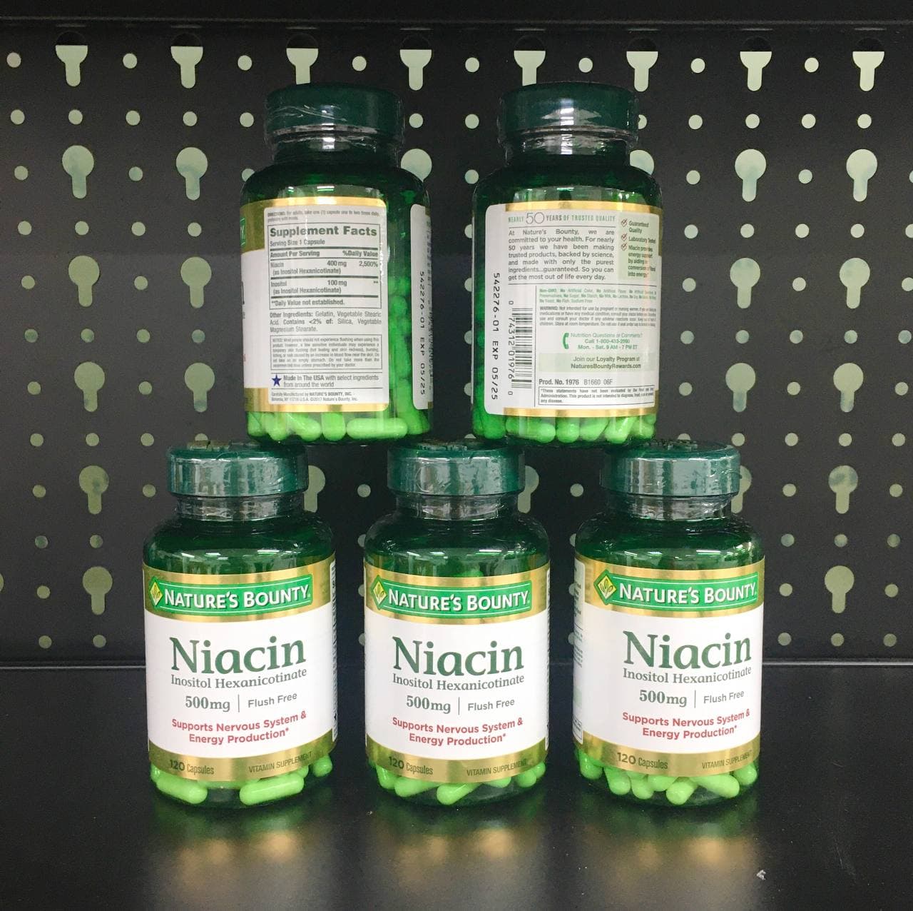[HCM]Natures Bounty Niacin Flush Free 500 mg 120v