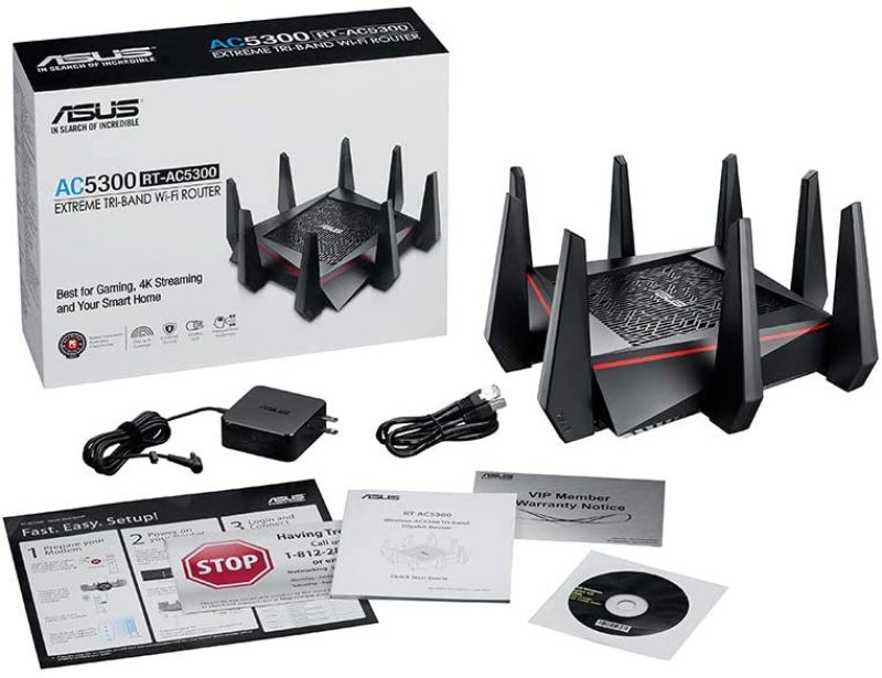 [Trả góp 0%]Bộ thu phát wifi ASUS RT-AC5300 Tri-Band Wireless AC5300 Gigabit Router