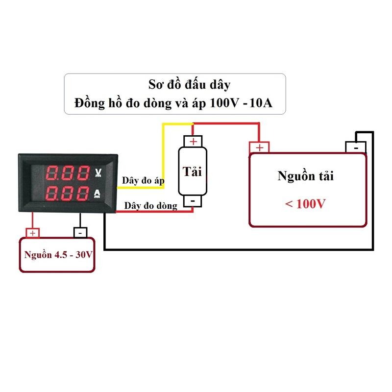 MODULE ĐỒNG HỒ ĐO DÒNG - ĐO ÁP 0-100V 100A DC