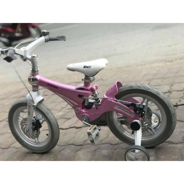 Mua Xe đạp Jianer J9 màu hồng vành đúc, có giảm sóc cho trẻ em
