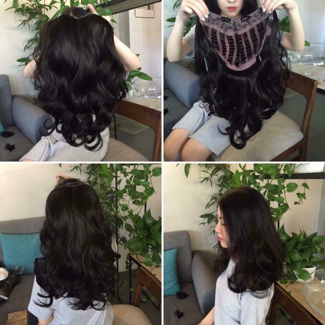 Kẹp chữ U / Tóc giả kẹp chữ u xoăn ngắn tơ cao câp ku06