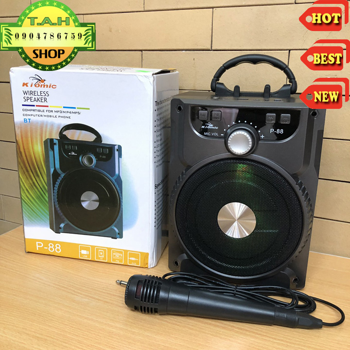 [HCM]Loa bluetooth hát karaoke mini kèm 1 micro có dây