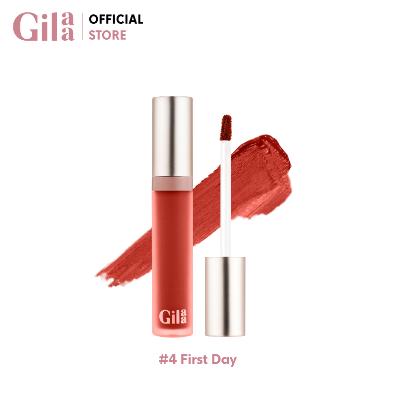 Son kem lì thế hệ mới Gilaa Long Wear Lip Cream Full Size (5g) 04 - First Day - Đỏ Gạch Trầm
