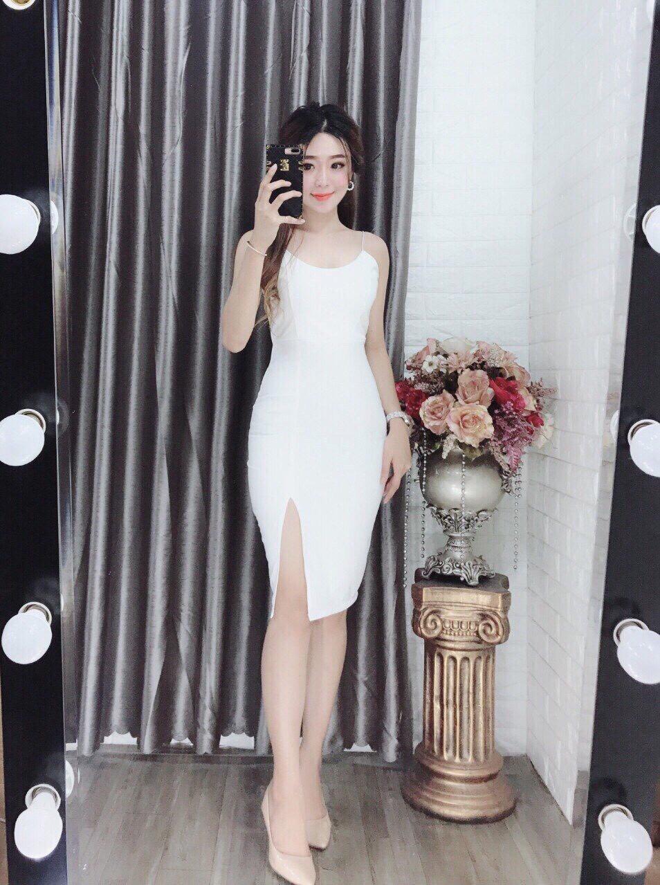 ĐẦM BODY 2 DÂY XẺ TÀ CỰC TÔN DÁNG