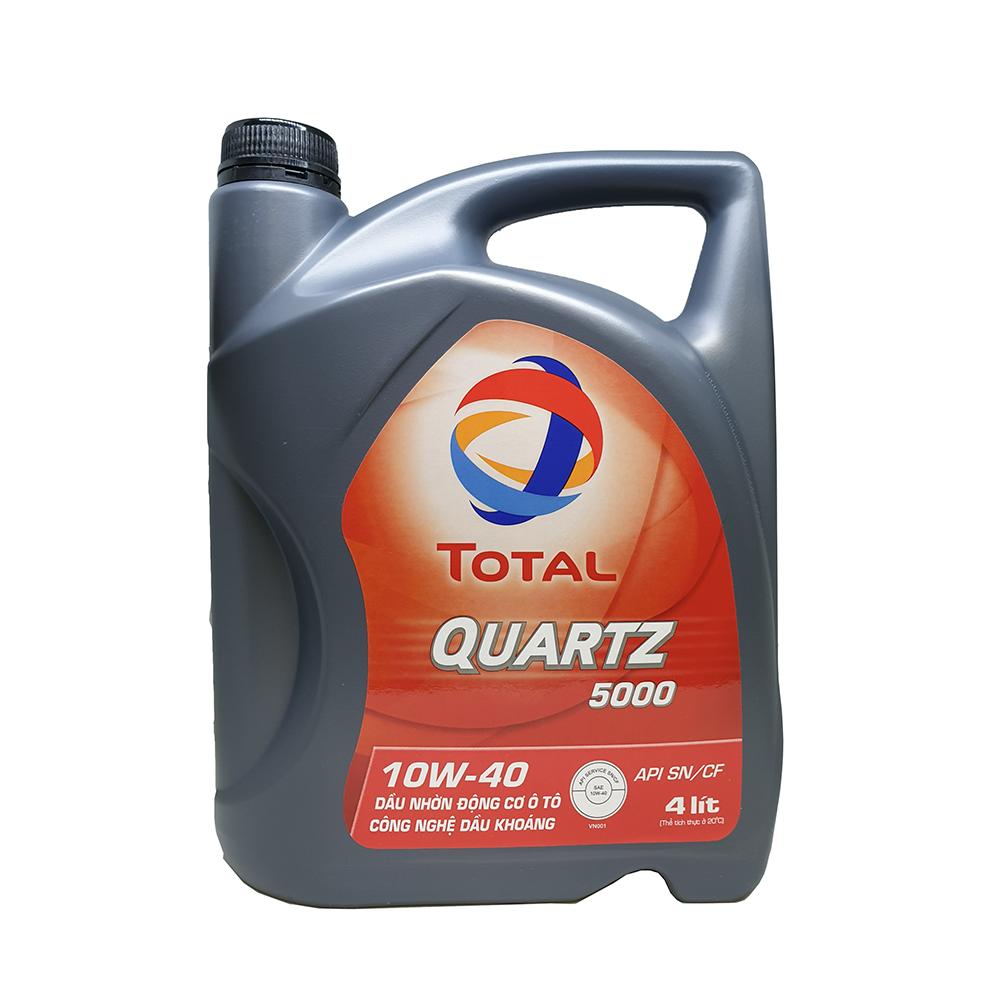 [HCM]Nhớt Xe Ô Tô Total Quartz 5000 10W40 (4L)