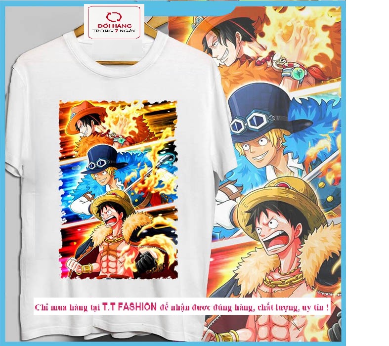 Áo thun nam nữ luffy vải cotton mẫu mới