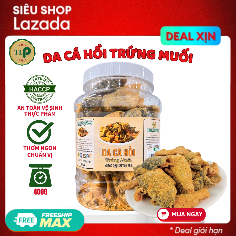 DA CÁ HỒI TRỨNG MUỐI TÂN LỘC PHÁT - HŨ 400G