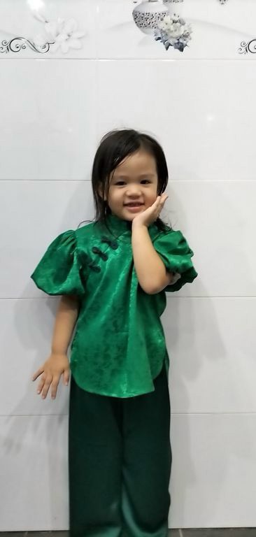 Đồ Lam Đi Chùa # SET Sẫm Tay Phồng Mẹ và Bé# SET MẸ VÀ BÉ