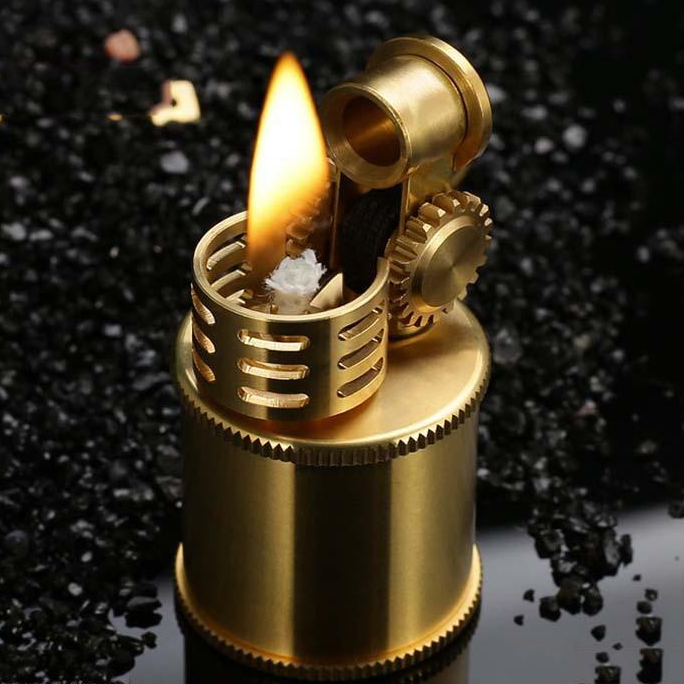 { HOT } Bật lửa xăng đá siêu nhỏ Zorro Z583 đồng nguyên chất có quà tặng kèm SHOPDOCLA