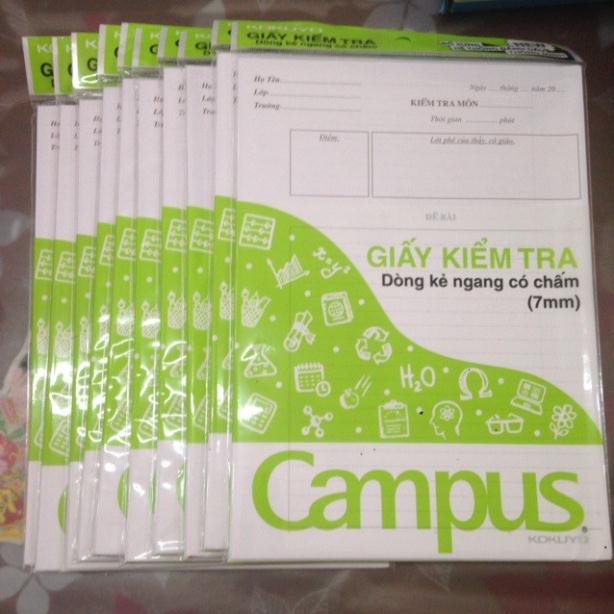 Giấy kiểm tra campus có chấm kẻ ngang - khách sỉ ib