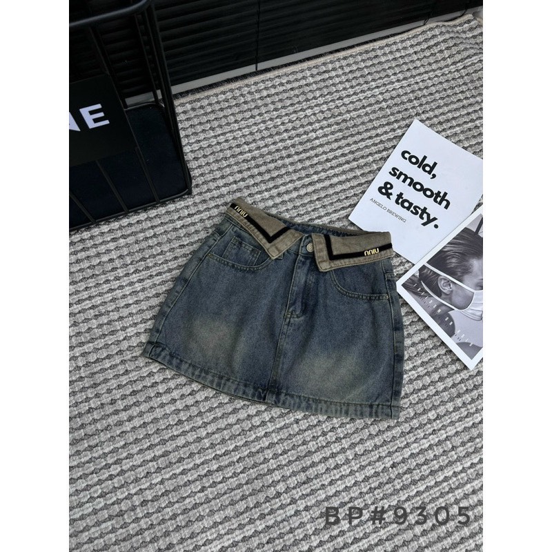 Chân váy jeans kiểu ôm dáng ngắn siêu xinh cw