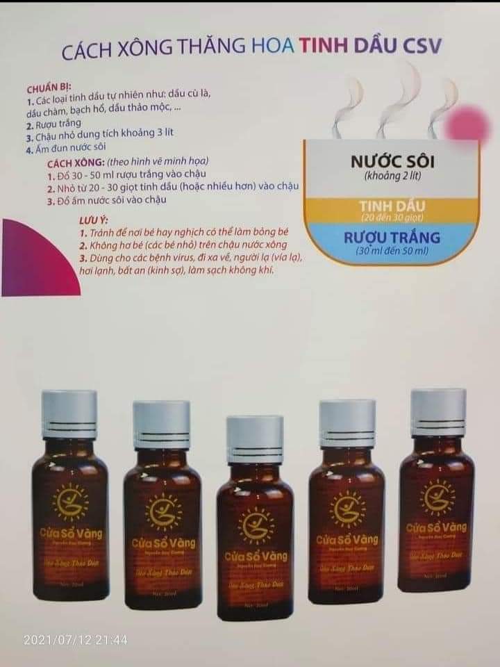 Tinh Dầu Thảo Dược Cửa Sổ Vàng (20ml)