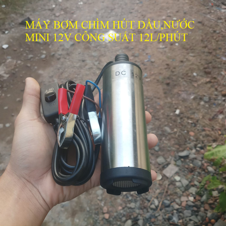 máy bơm chìm mini 12v - máy bơm dầu mini 12v