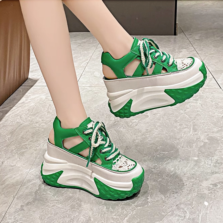 Giày Đế Cao Hở Gót 10cm PS690-1317