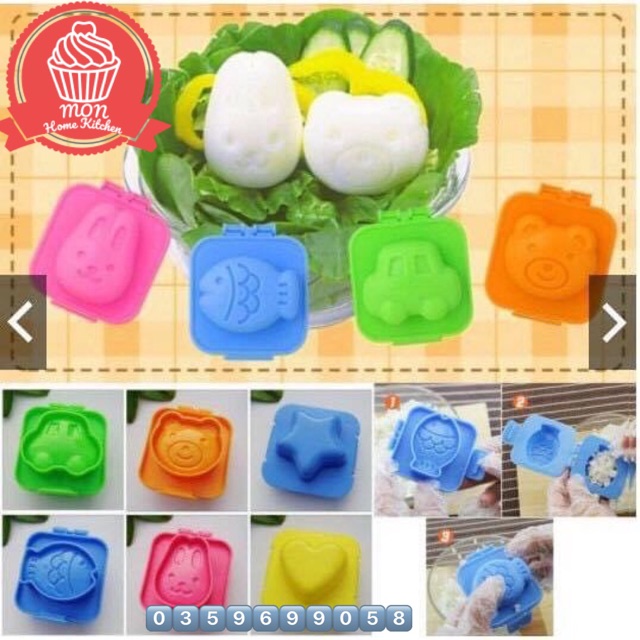 Khuôn cơm Bento set 6 cái, có bán lẻ