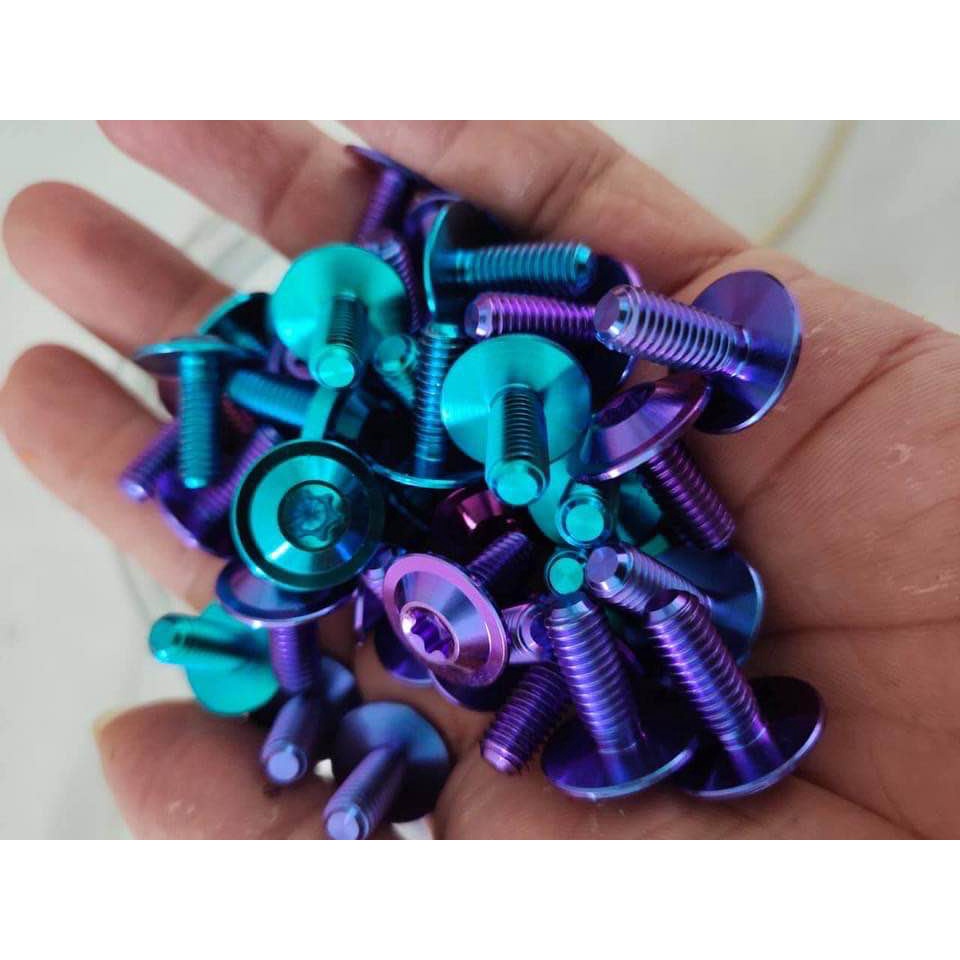 Ốc titan gr5 gắn ốp pô xe wave a Wave a 2007-2022 50cc 100cc 110cc ...