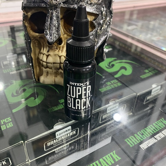 Mực xăm Đen Trung cấp Intenze Zuper Black 30ml / 1oz