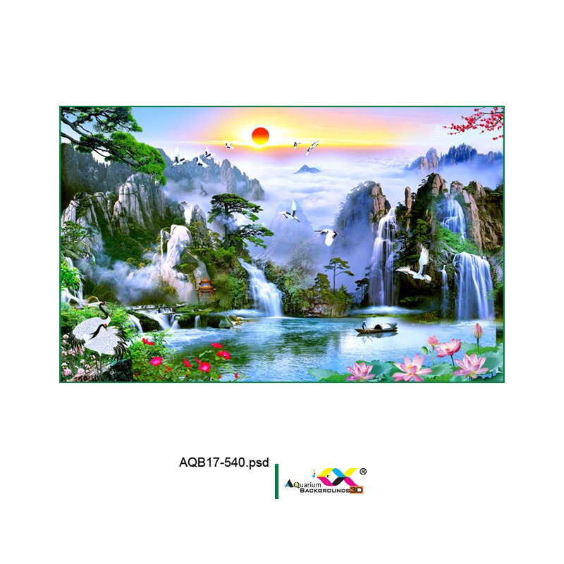 Tranh 3d Koifish, đặc biệt ấn tượng, 130x60cm, có thể làm theo kích thước yêu cầu