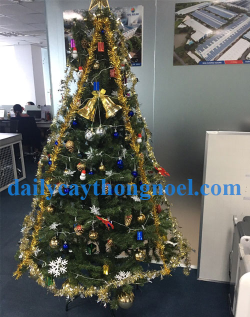 cây thông noel màu xanh 2m1